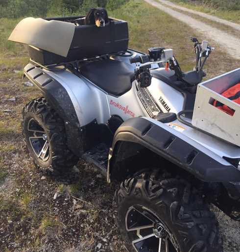 Fyrhjuling Yamaha YFM700 EPS Grizzly stulen på Nilsvallen utanför Sveg